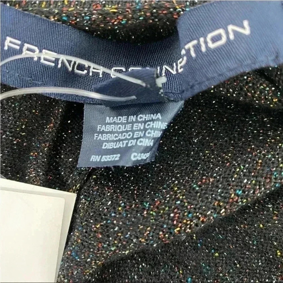 French Connection black  sparkly dress sz 2 - Picture 7 of 9